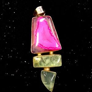 Sterling silver and Agates.